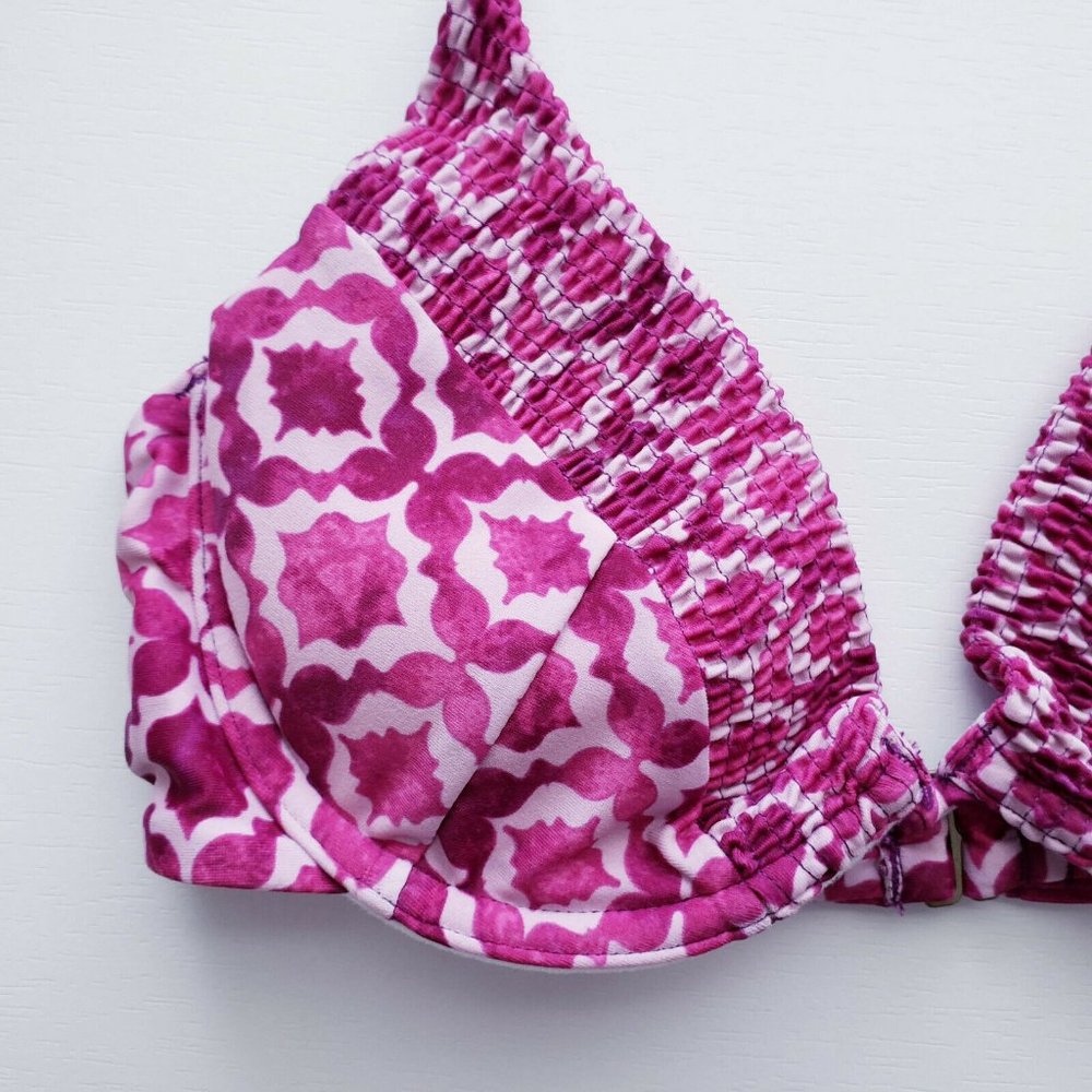 Tori Praver NWT Eggplant Triangle Bikini Top S - Picture 3 of 8